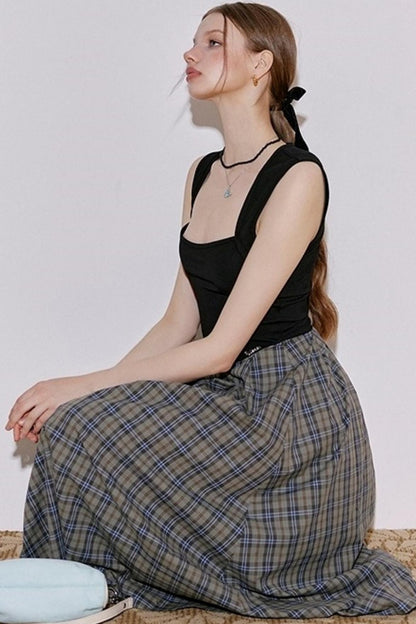 Classic Check Shearling Style Dress