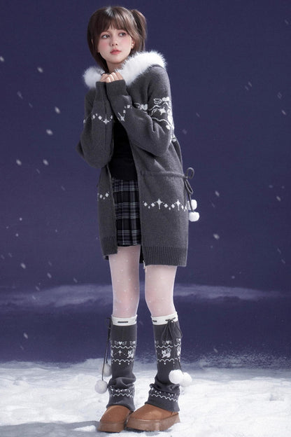 Fair Isle Knit Snow Socks Covers