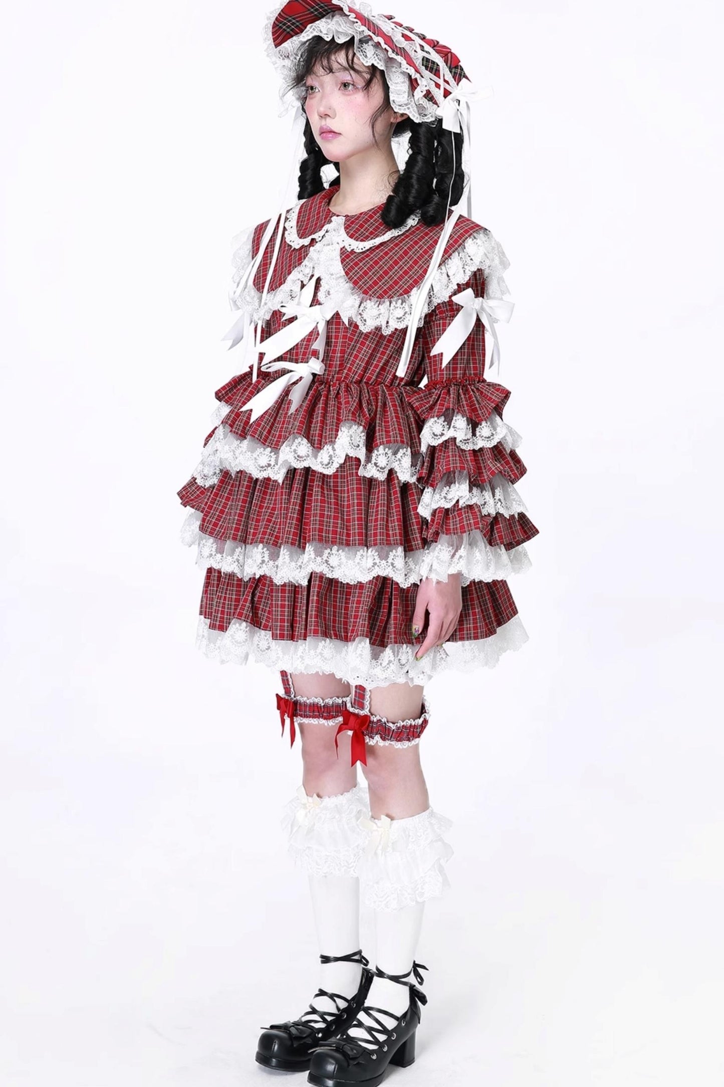 Lolita Style Red Check Dress