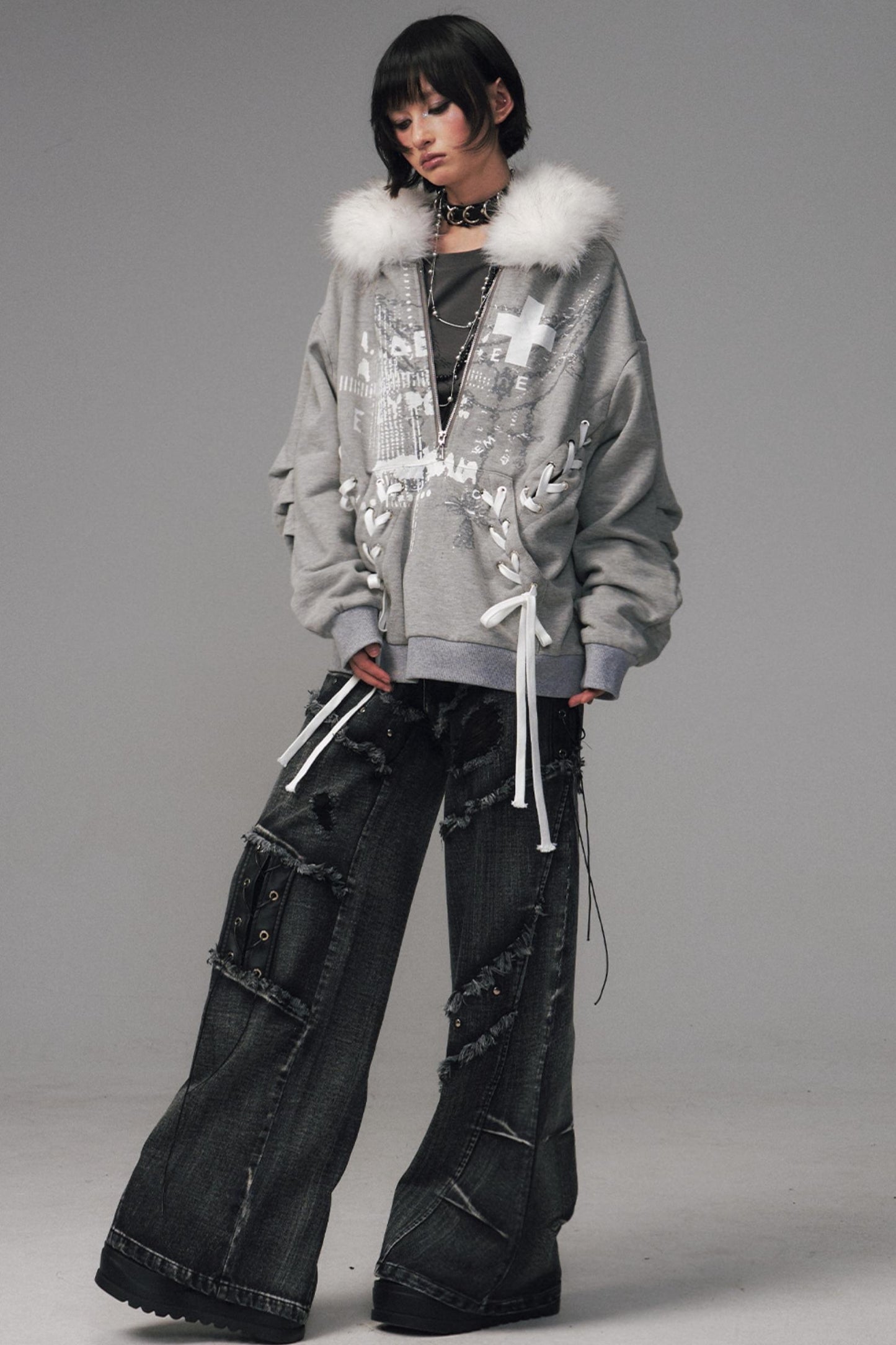 Back Garden Light Zipper Heavy Top