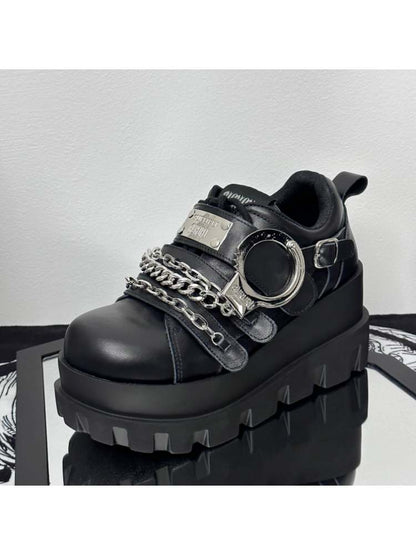 Y2K Handcuffs Velcro Platform Shoes