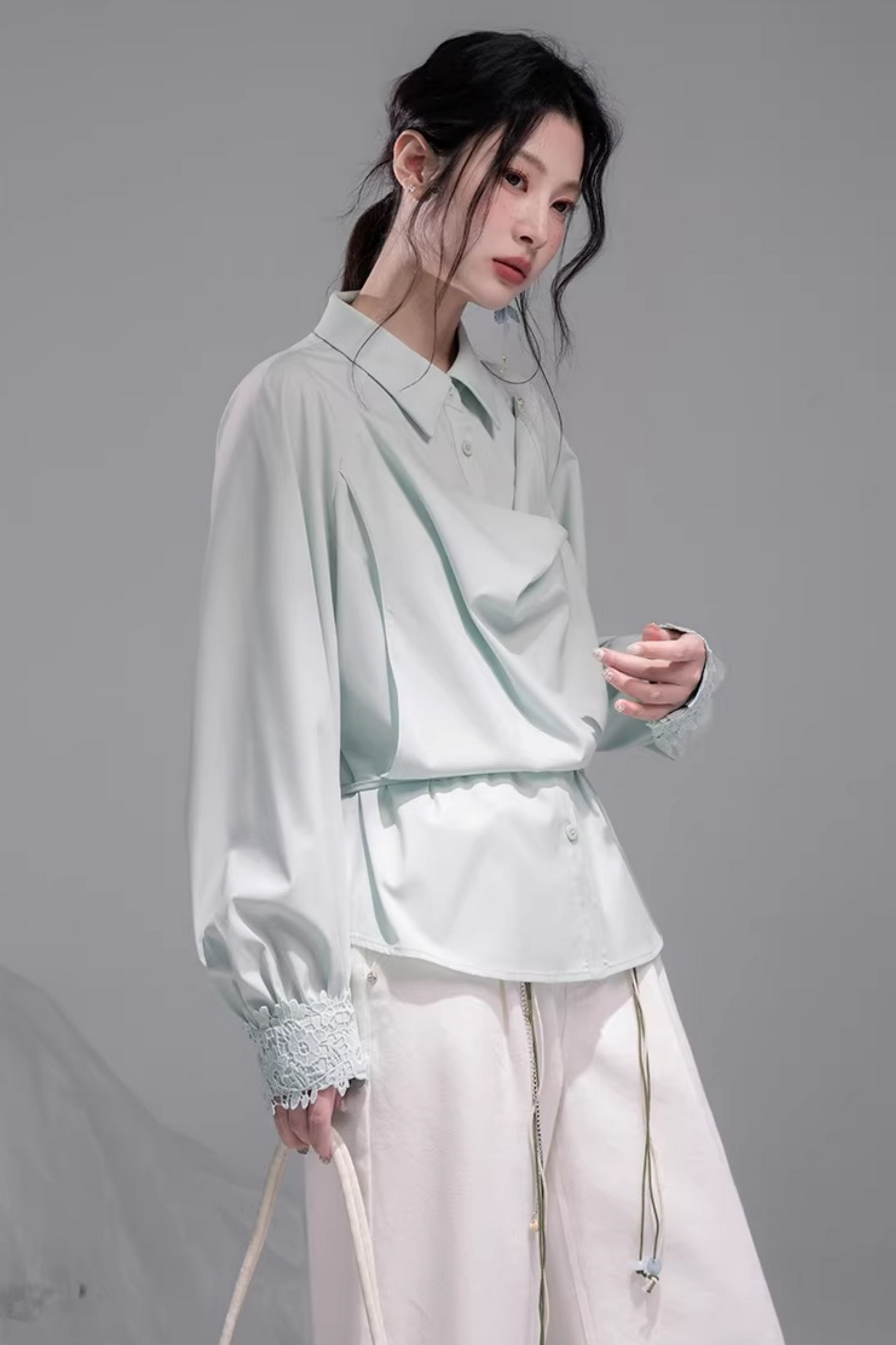 Stone White Lyocell Jeans Set