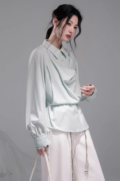 Stone White Lyocell Jeans Set