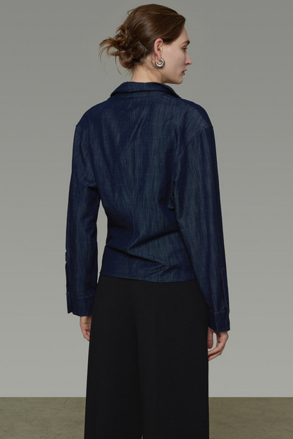 Vintage Denim Button Blouse