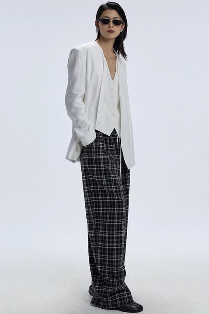 Soft Plaid Slacks