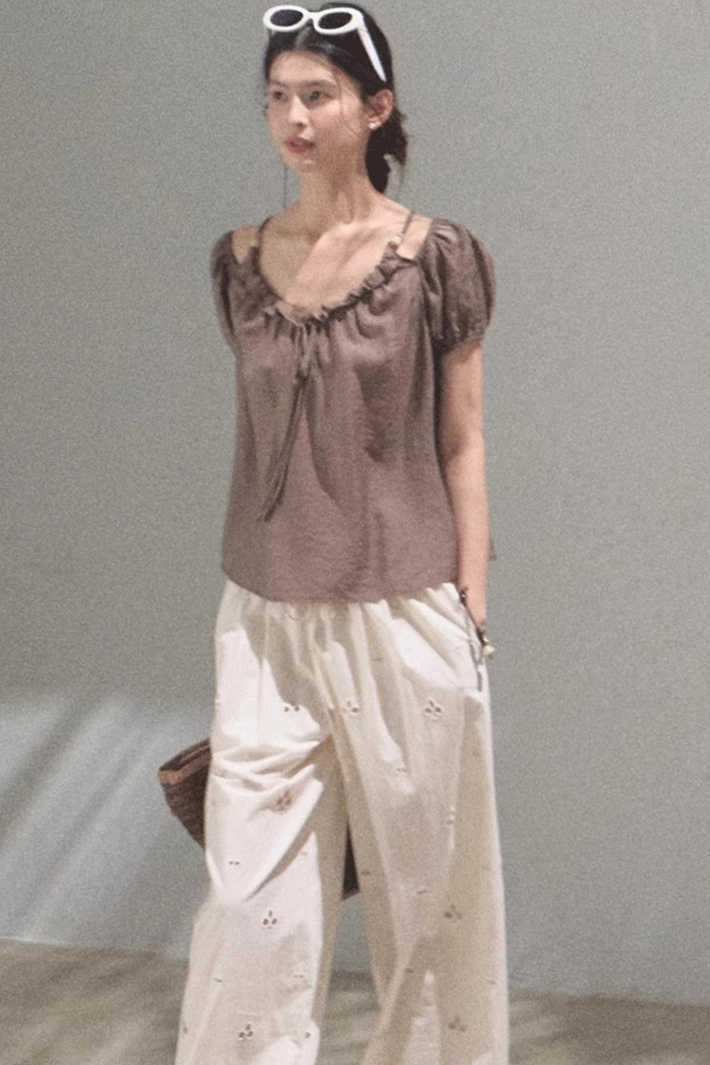 Summer Breeze Bubble Sleeve Top