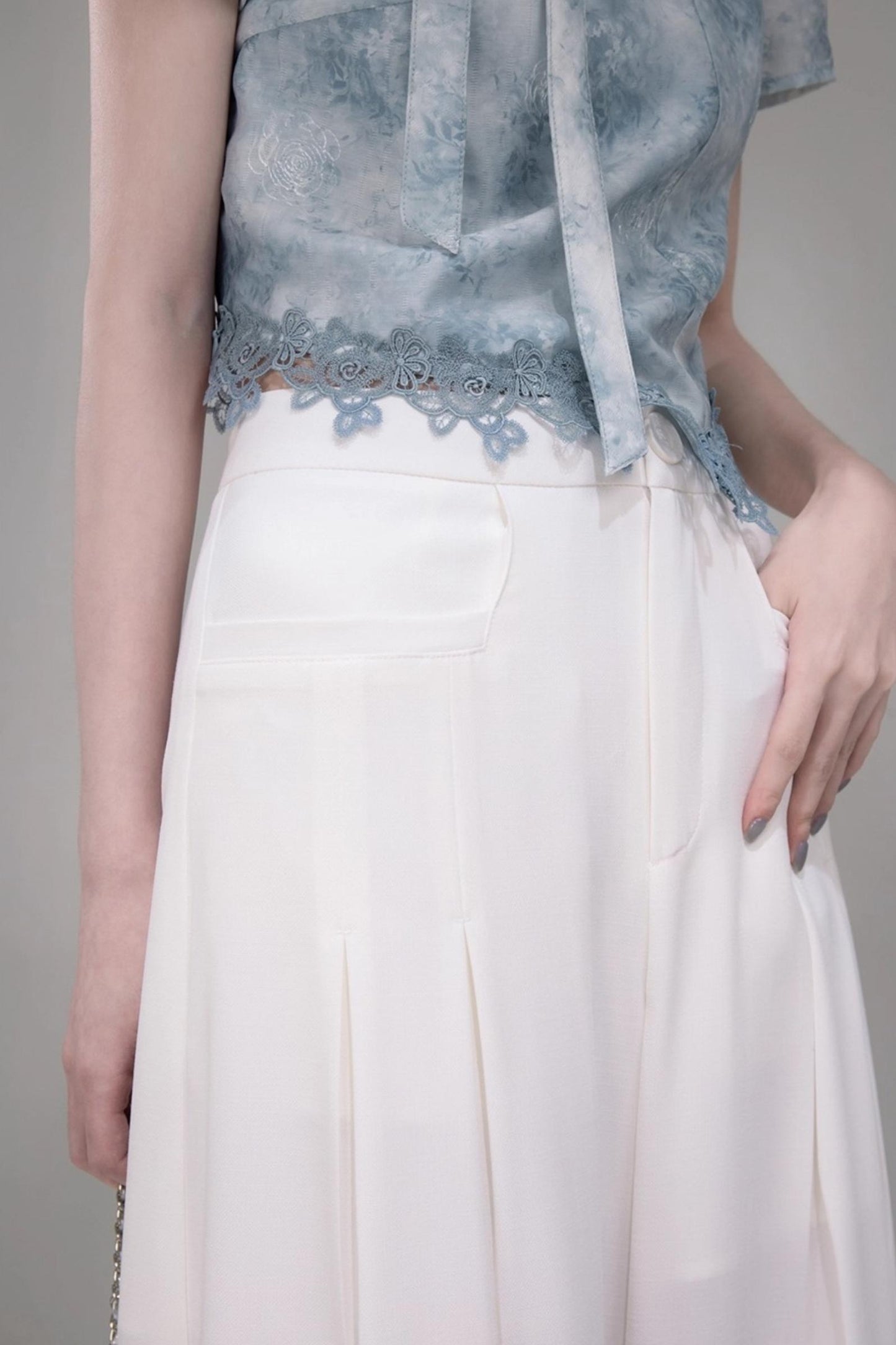 Chic Draped Wide-Leg Pants