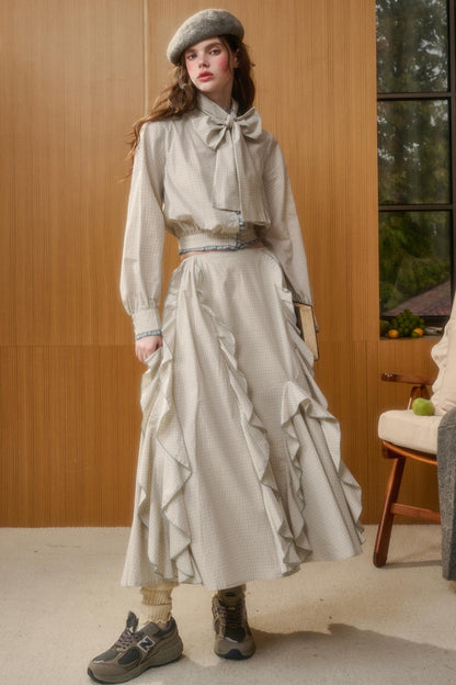 Gentle Wind Cotton Top & Skirt Set-Up