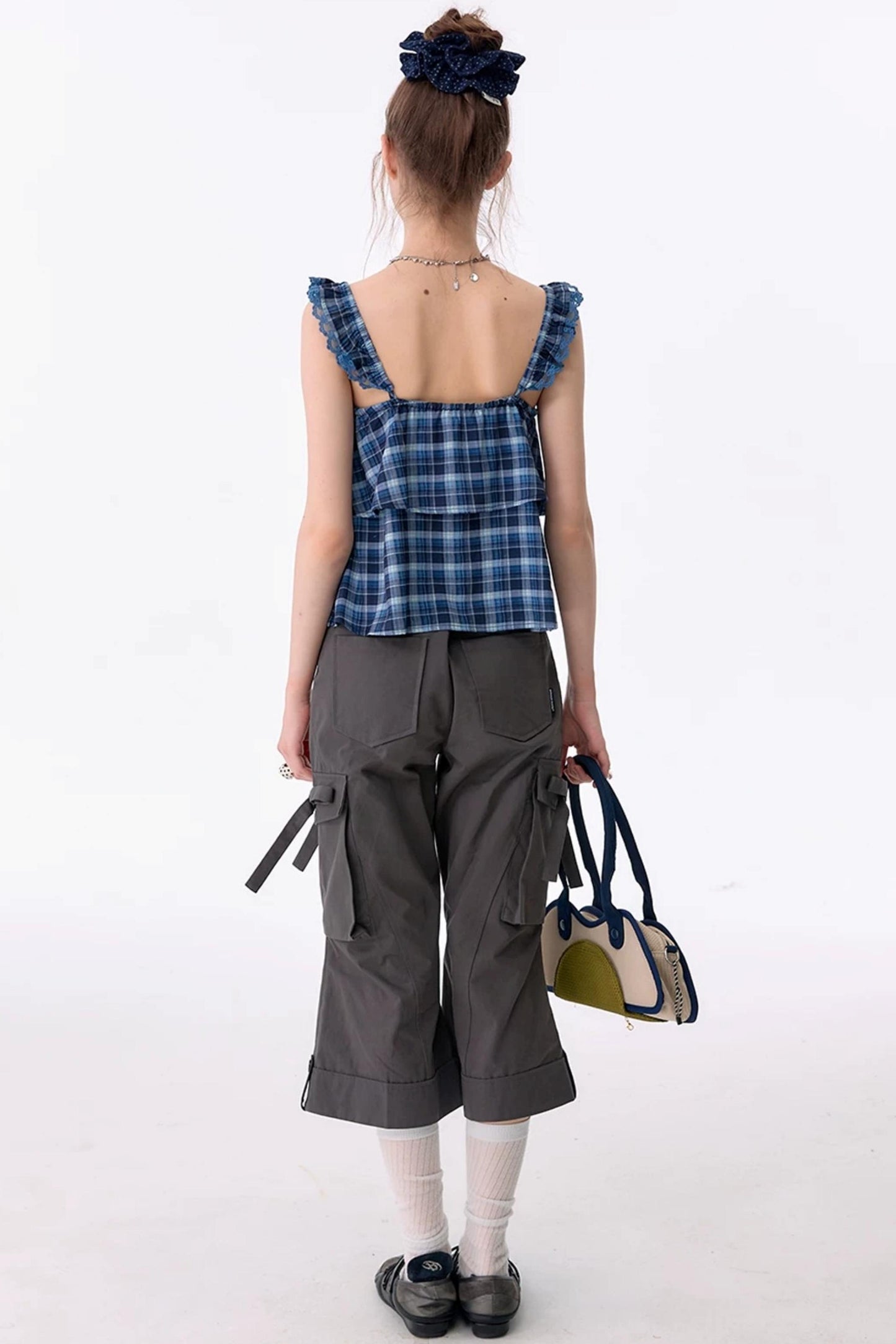 High-Waisted Workwear Casual Pants