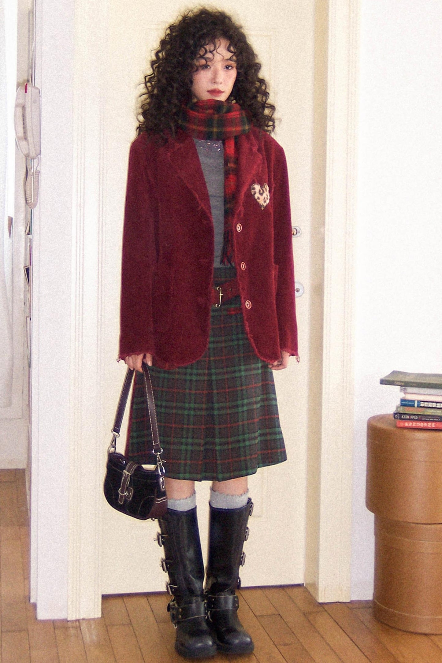 Heart Embroidered Royal Blazer