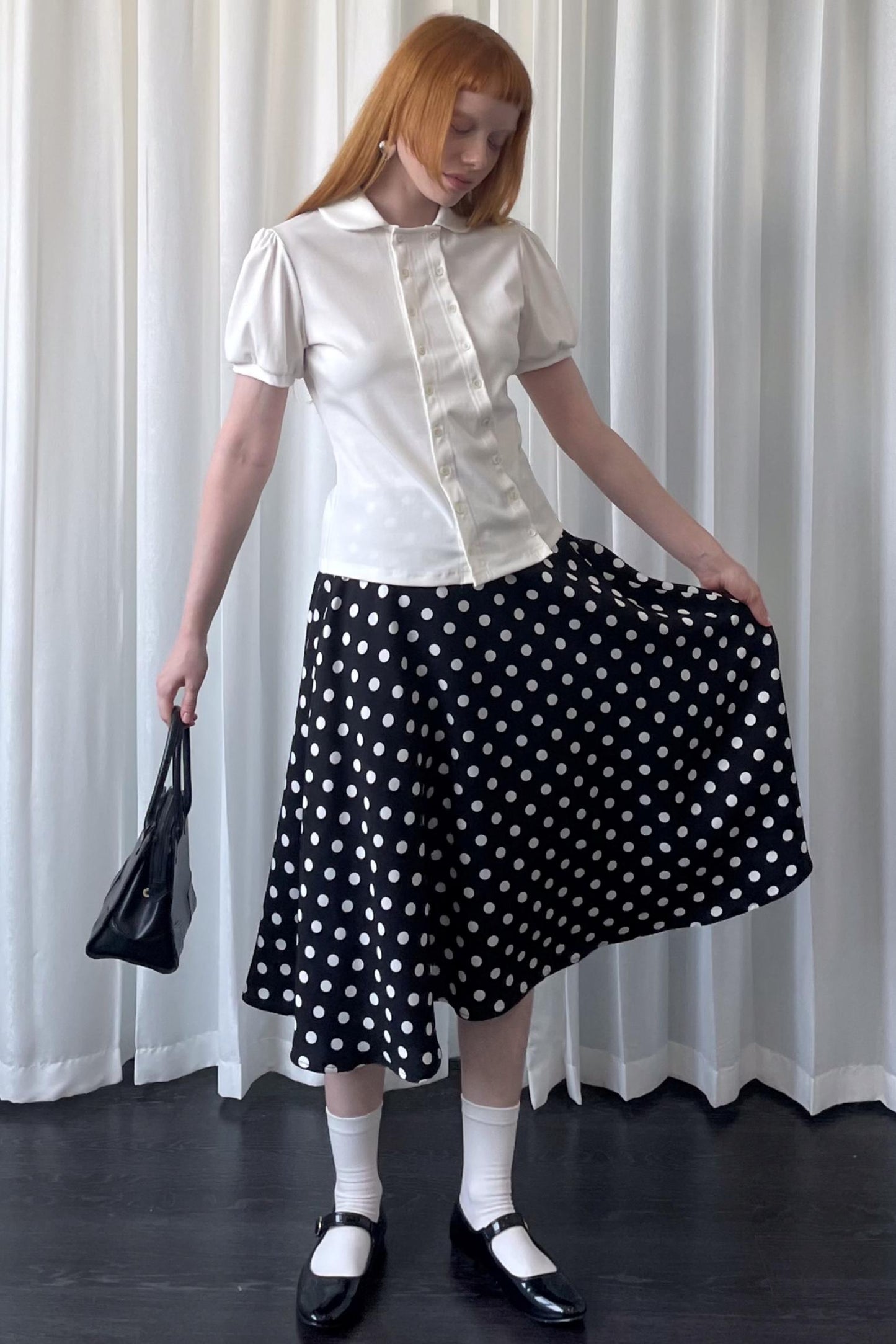 Lantern Sleeve Polo Tee