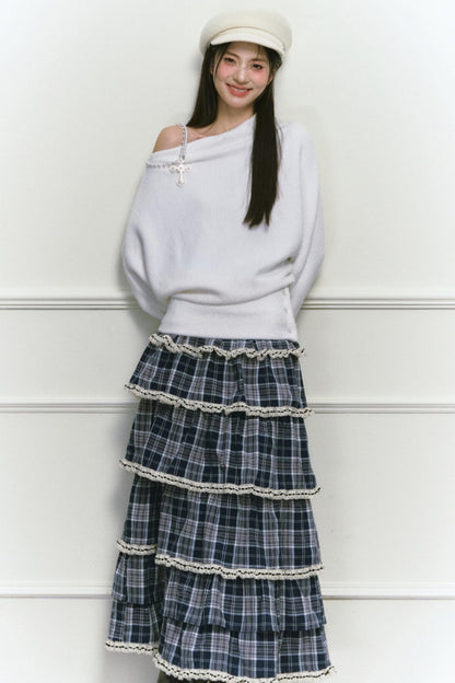 White Foaminck Slouch Sweater