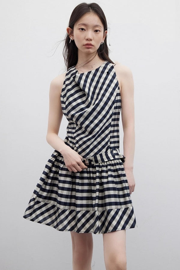 Vintage Check Acetate Dress