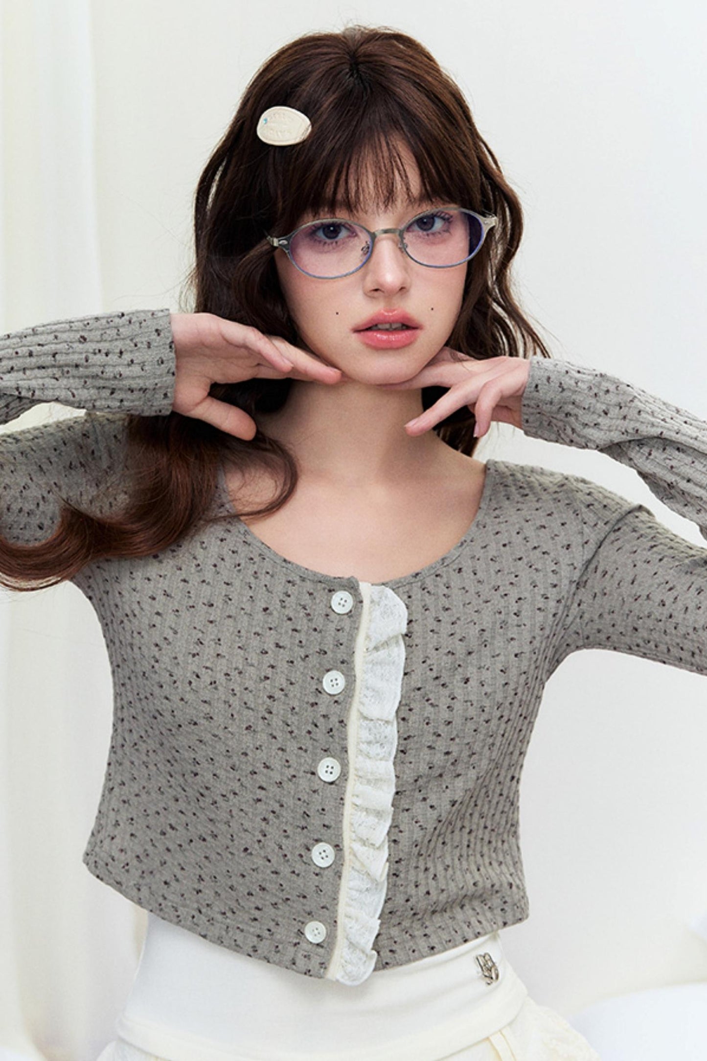 Chic Lace Knit Cardigan