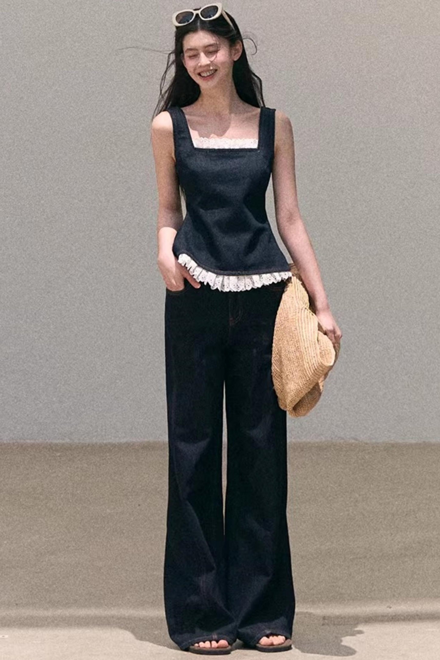 Sun-Kissed Floral Denim Set-Up