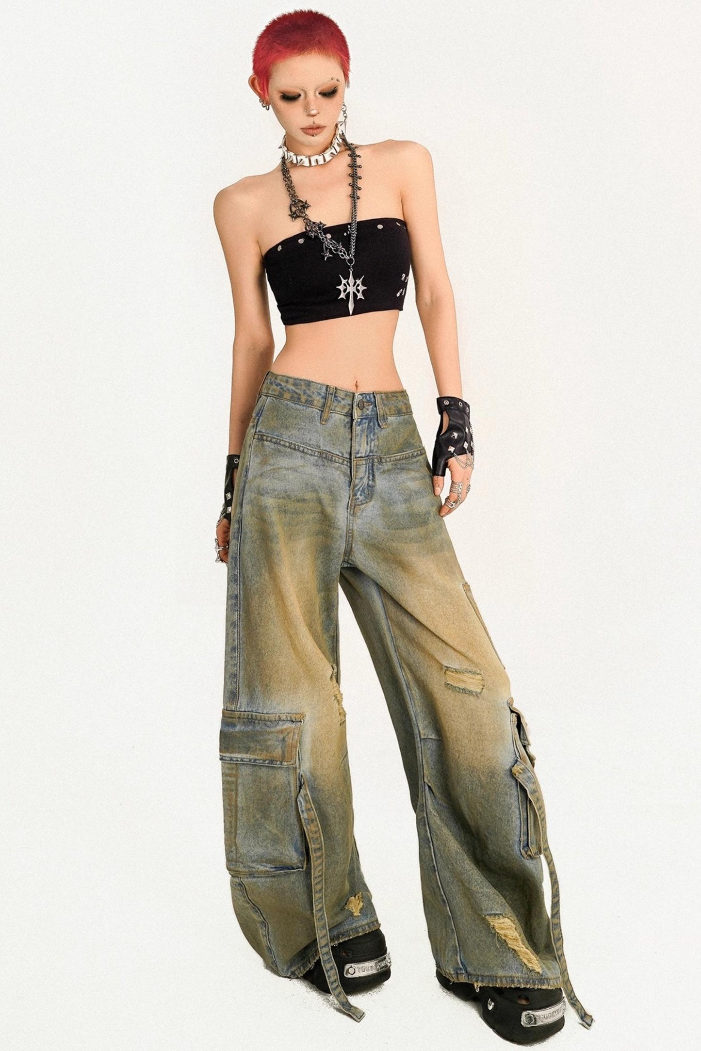 Wandering Retro Cargo Jeans