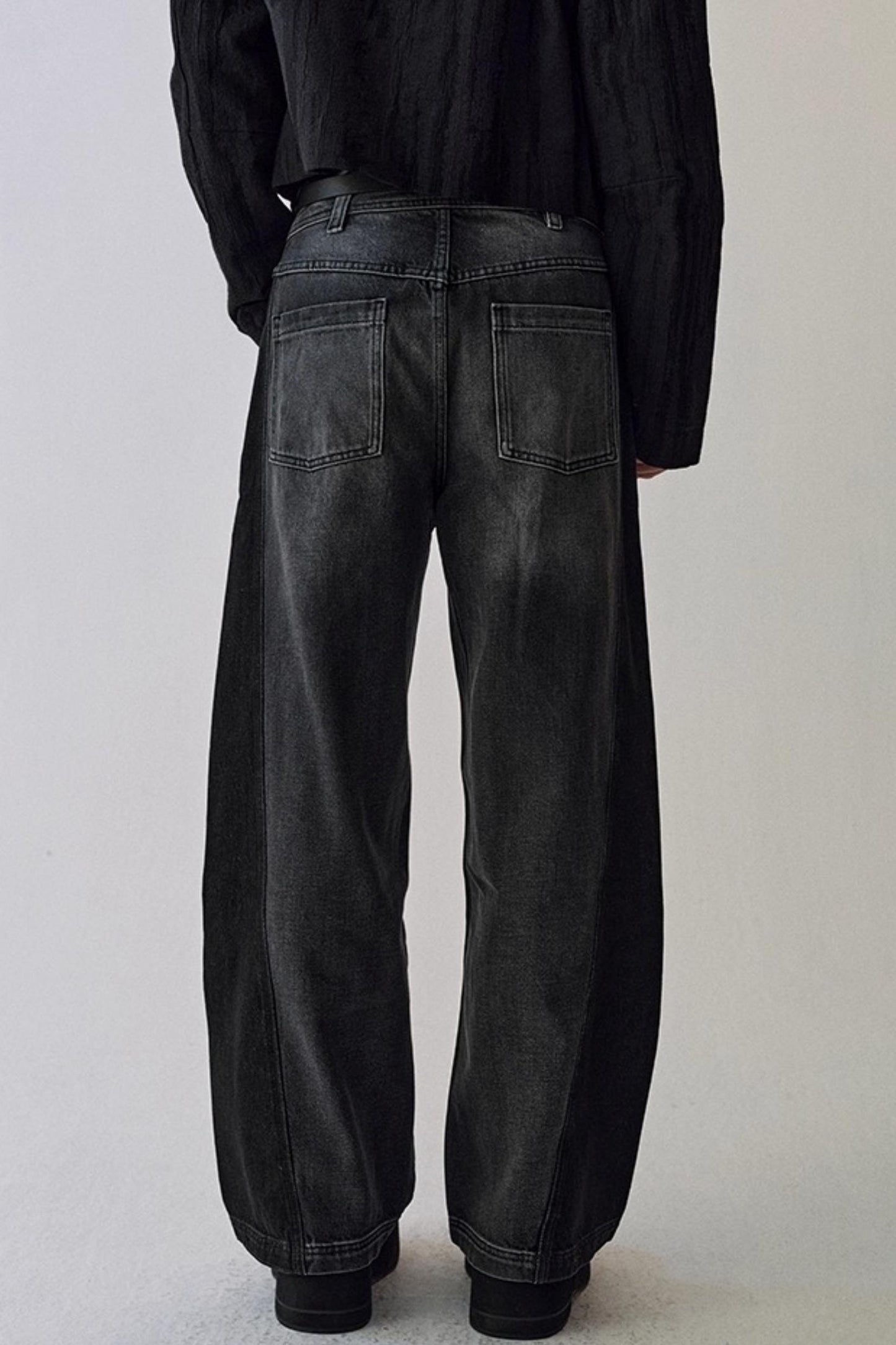 Gray Cat Whiskers Washed Jeans