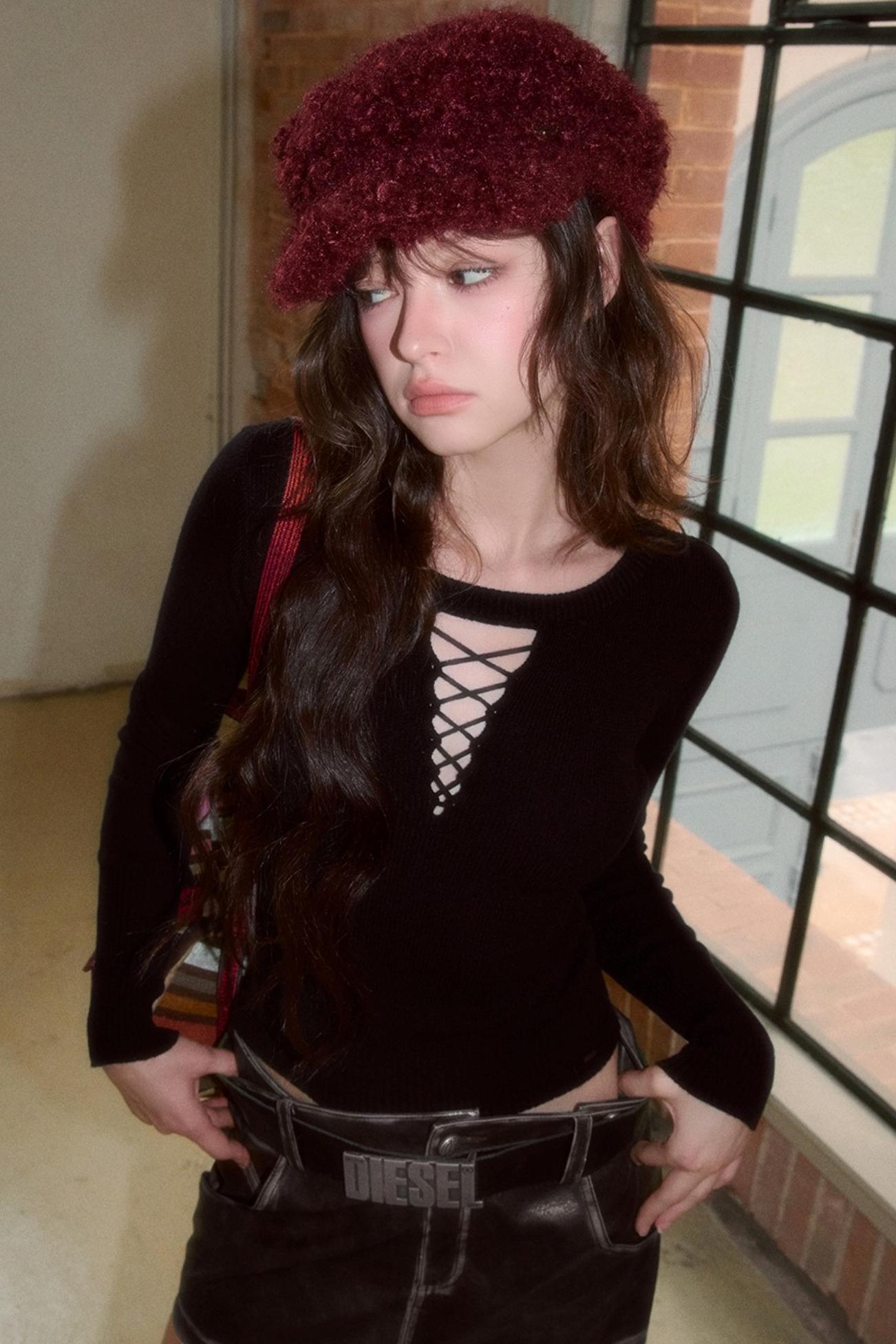 Sweet Strap Slim Knitwear