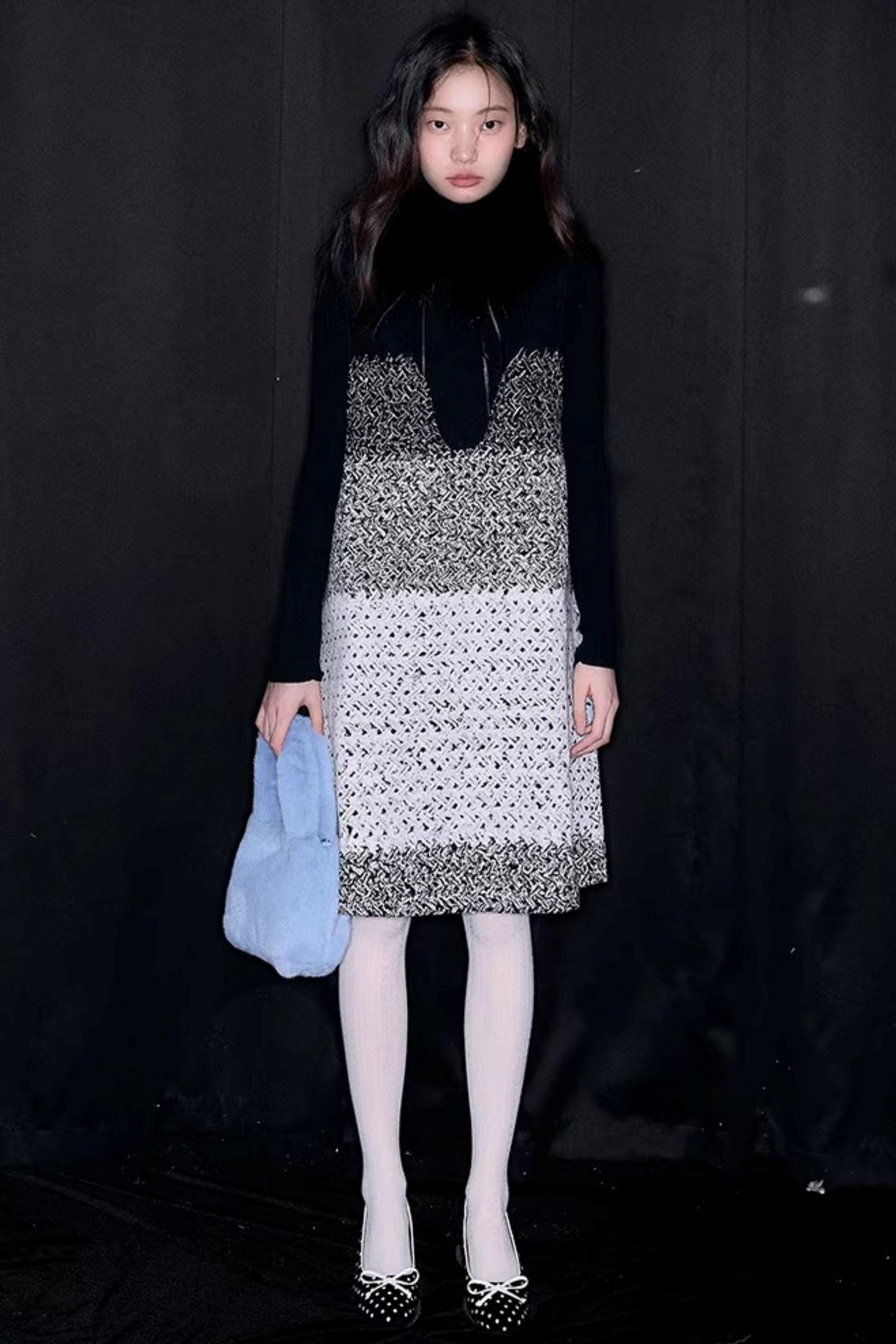 Layered Gradient Woolen Dress