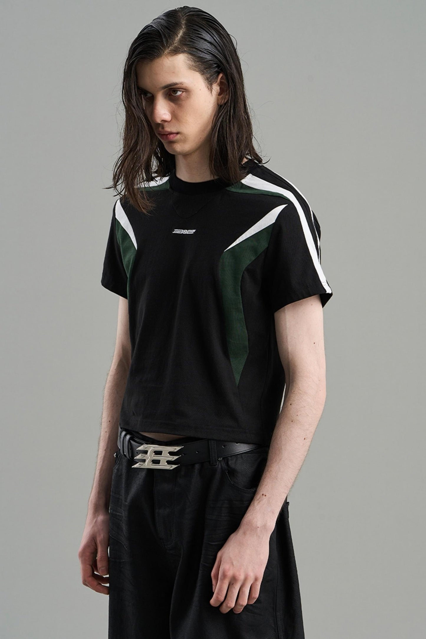 Embroidered Colorblock Tee