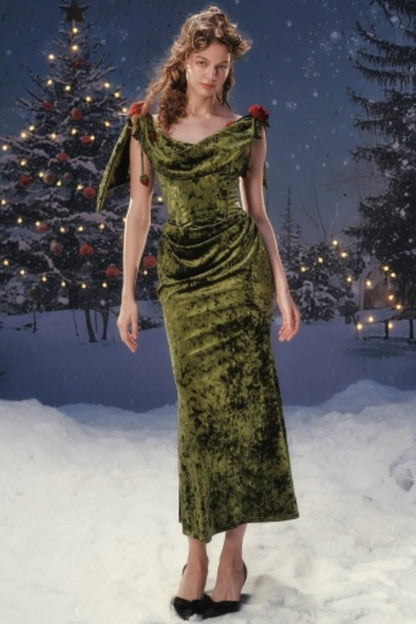 Lace Velvet Rose Dress