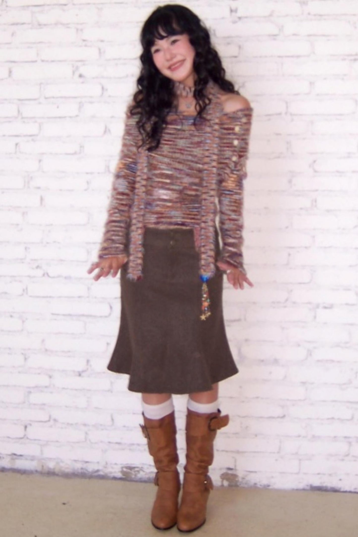 Toffee Candy Off-Shoulder Top