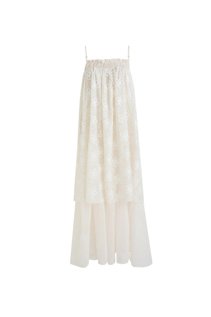 Double Layer Halter Pleated Dress