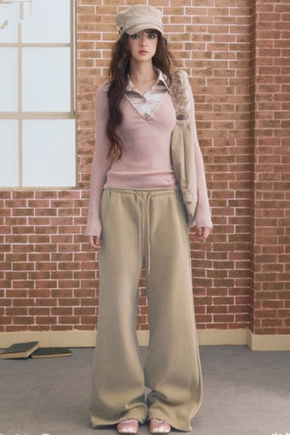 Simple Gray Fleece Sweatpants