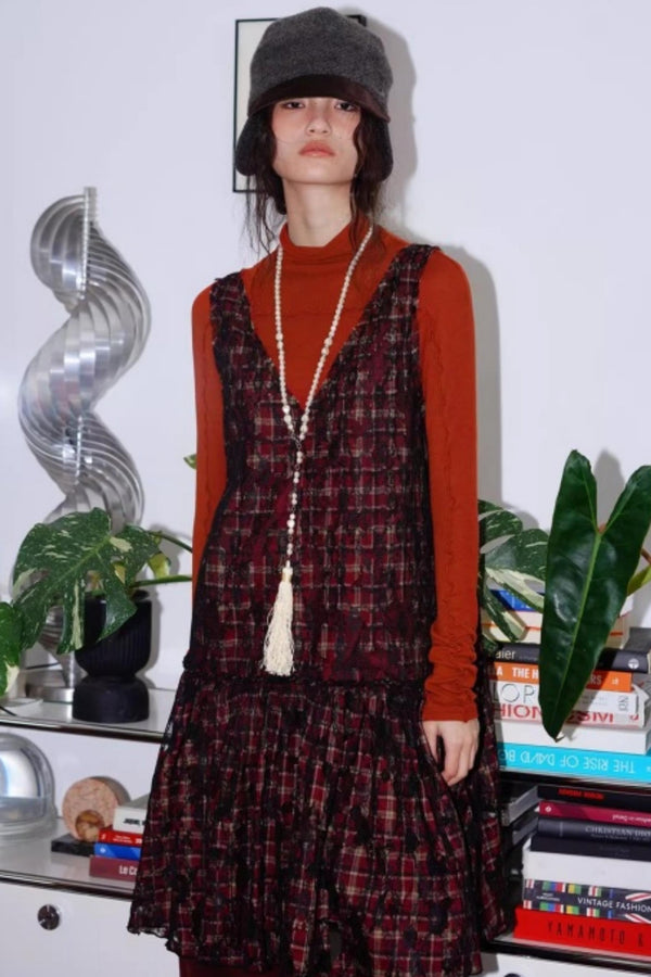 Vintage Suede Sleeveless Dress