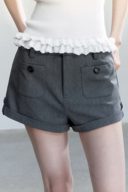 Displaced Time A-Line Kurze Hose