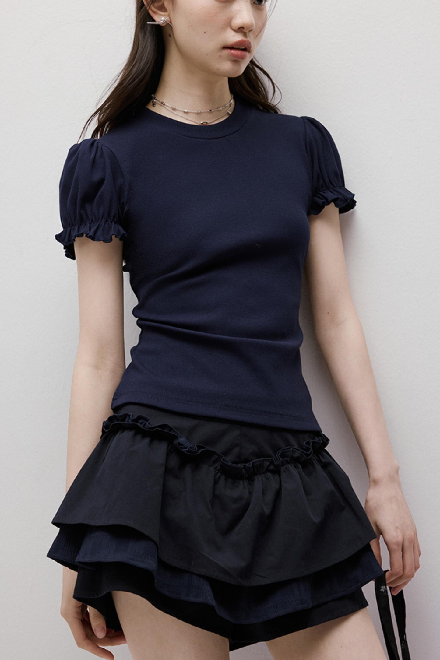 Dreamscape Blue Puffy Hakama Skirt