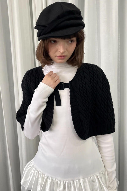 Knit Black Sweater Shawl