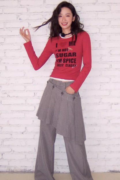 Slim Fit Long-Sleeve Striped Top