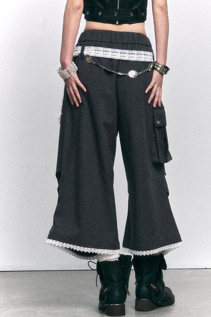 Vintage Lace Patchwork Pants
