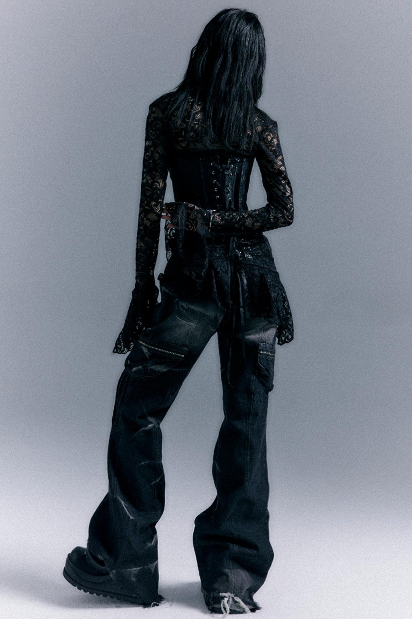 Lace Herringbone Corset Top Set-Up