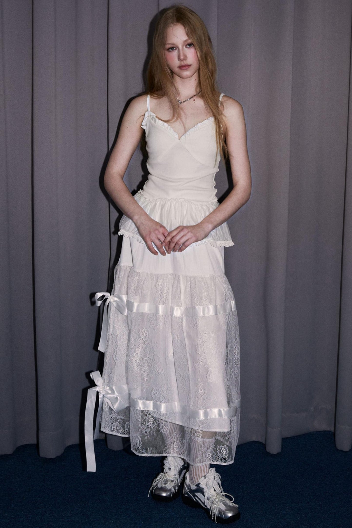 Romantic Bow Detail Long Skirt