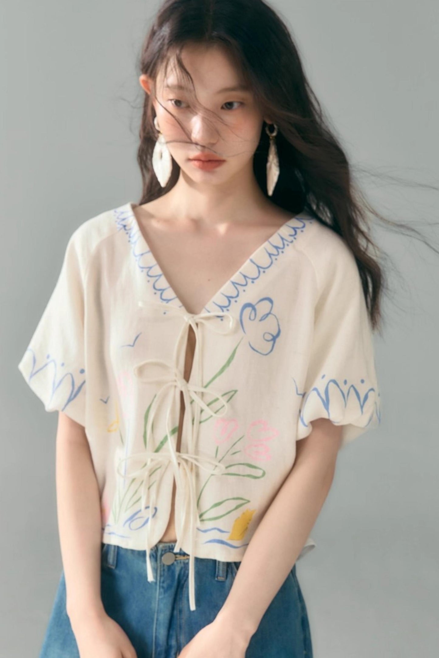 Morning Dew Tulip Tencel Linen Strappy Set-Up