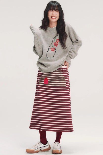 Colorful 3D Embroidery Skirt