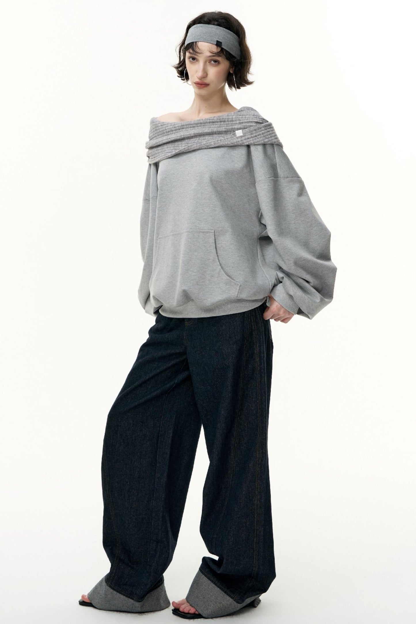 Loose Hooded Sweatshirt