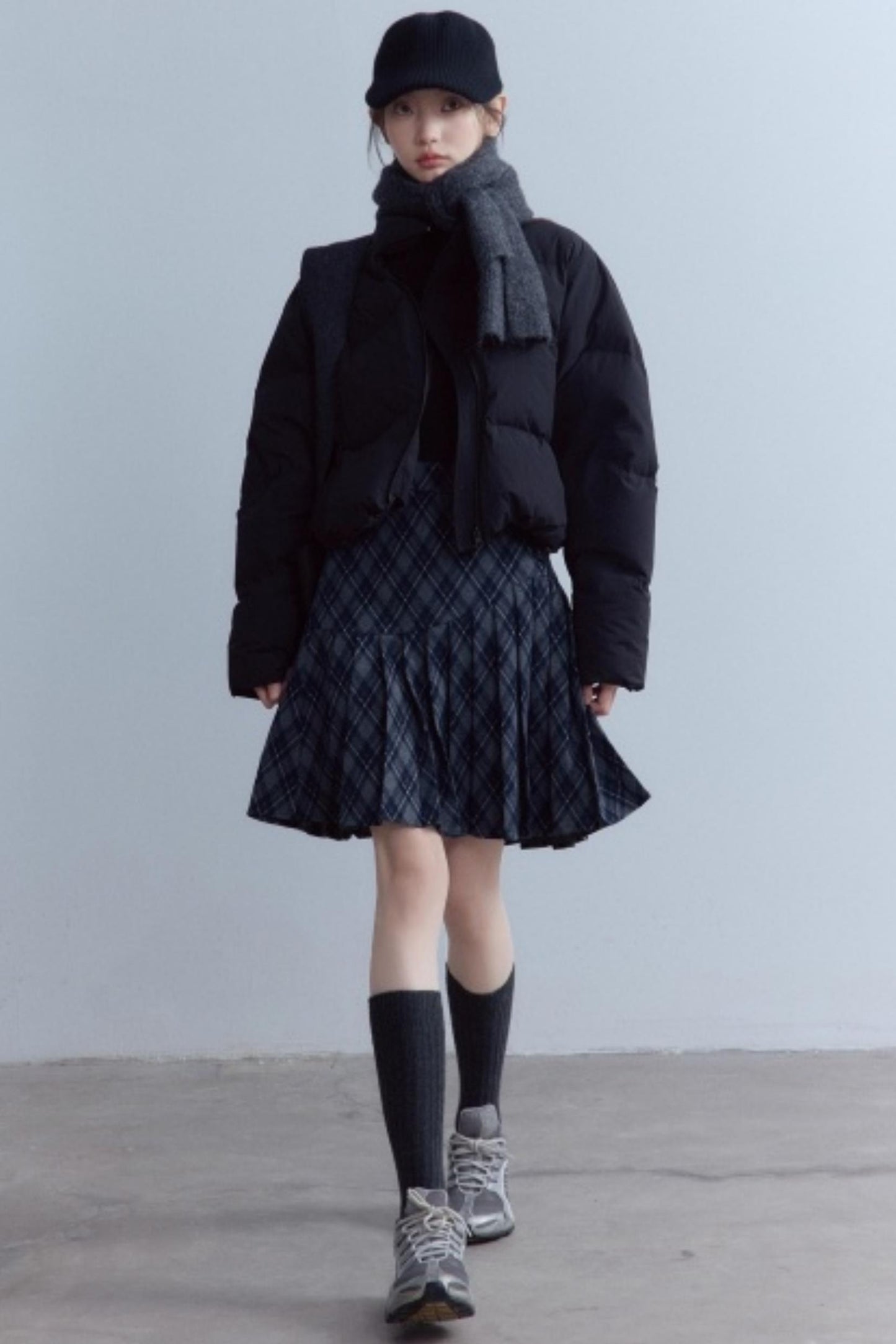 Versatile Scottish Plaid Pleated Skirt