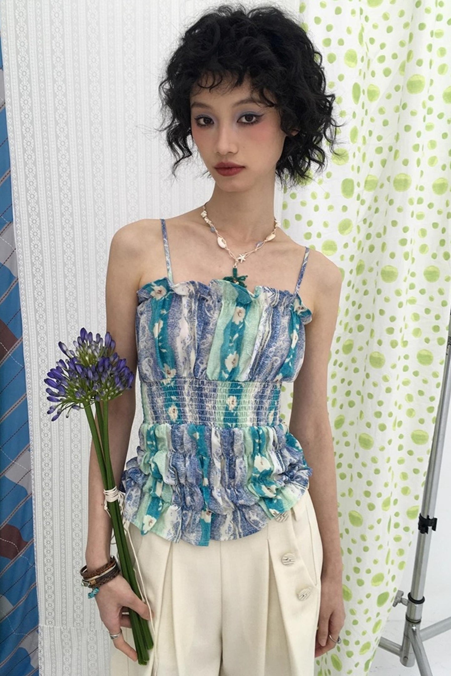 Mist Drawstring Camisole