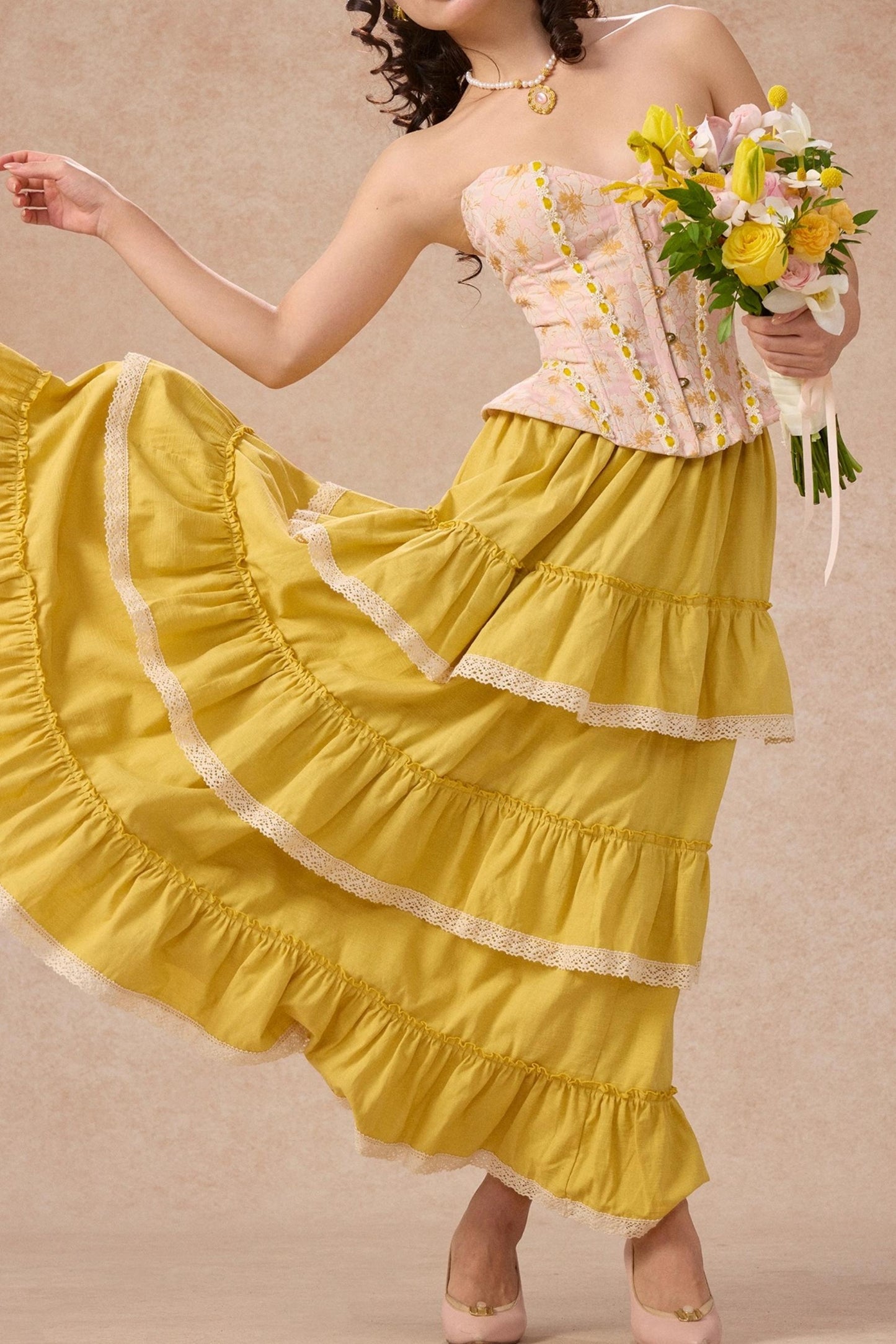 Flower Lace Skirt Set-Up