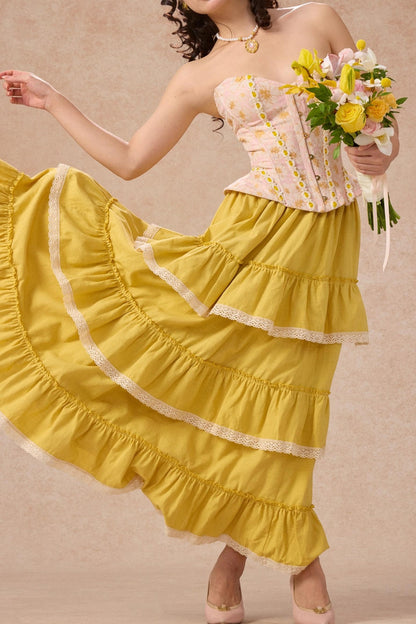 Flower Lace Skirt Set-Up