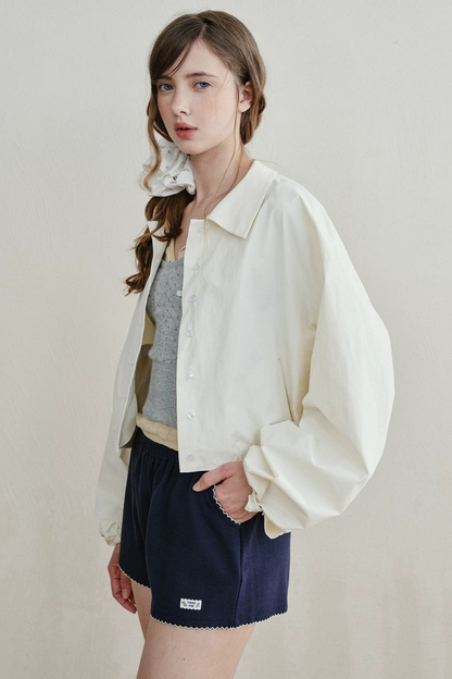 Contrasting Dog-Tooth Lace Shorts
