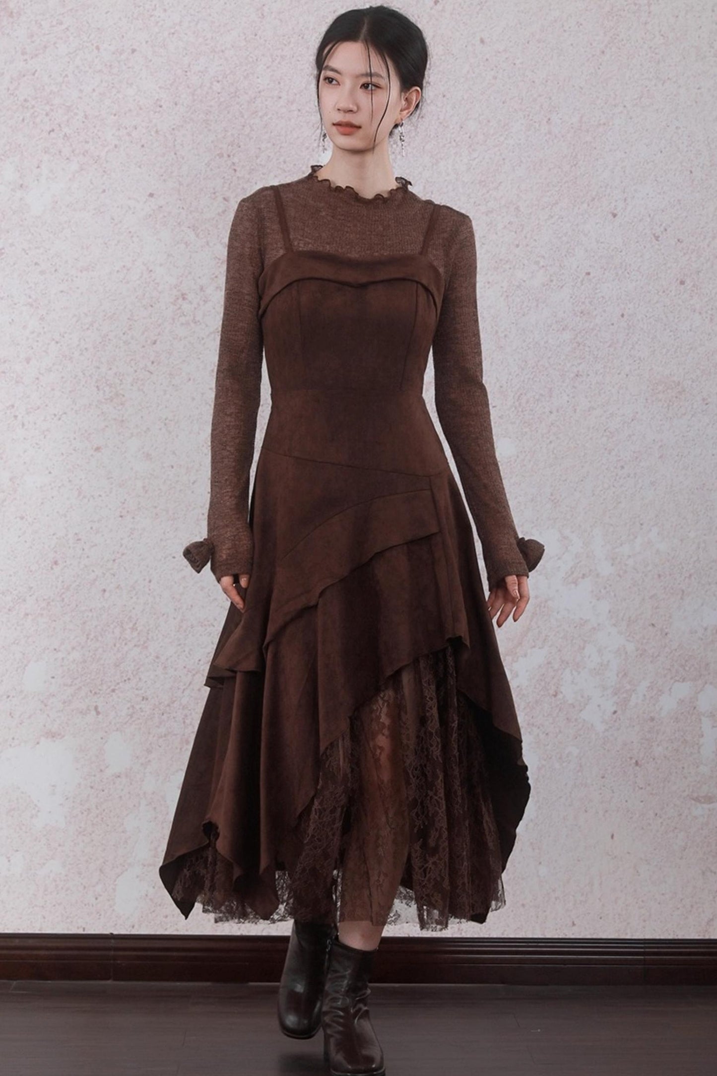 Layered Lace Paneled Sundress