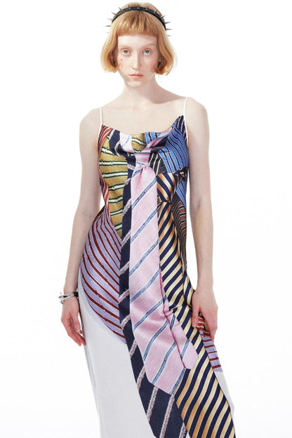 Printed Halter Swing Dress