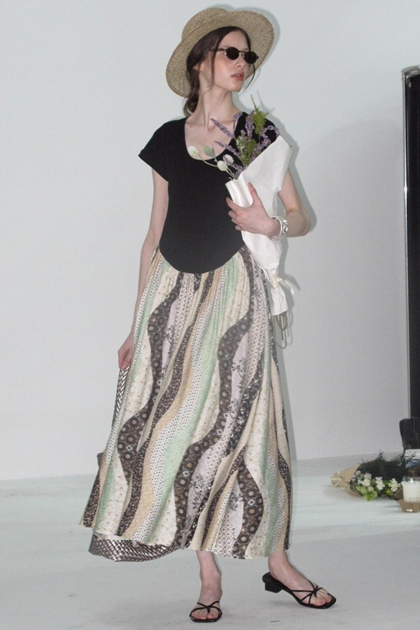 Sweet Vintage Panel Knitted Dress