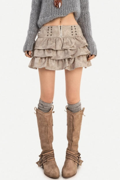 Retro Studded Cake Skirt