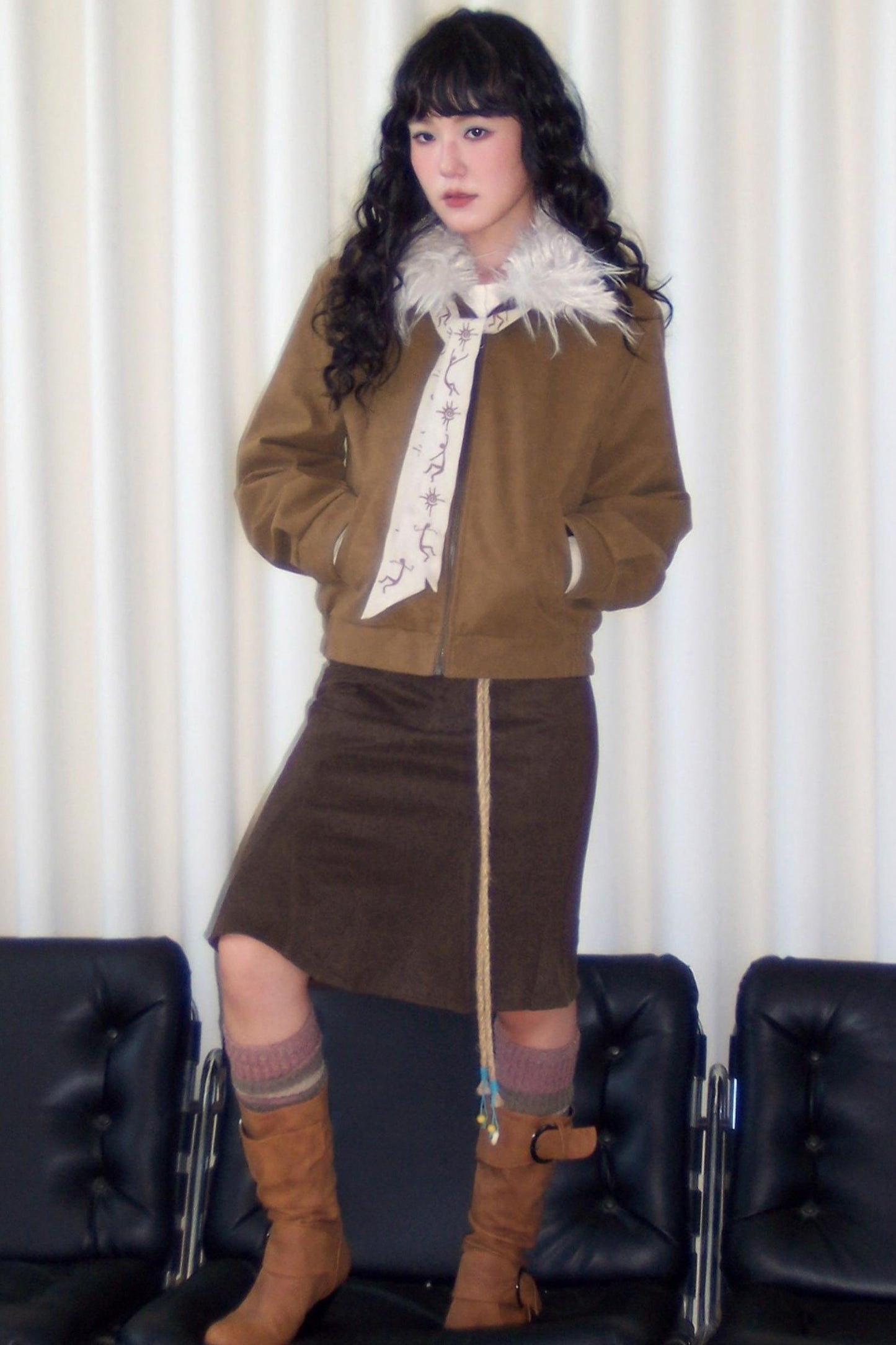 Before Sunrise Fur Collar Jacket