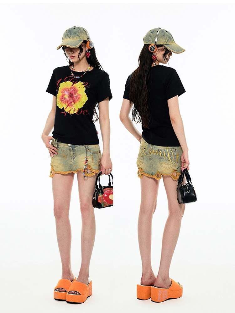 Summer Fruit Printed Loose T-Shirt